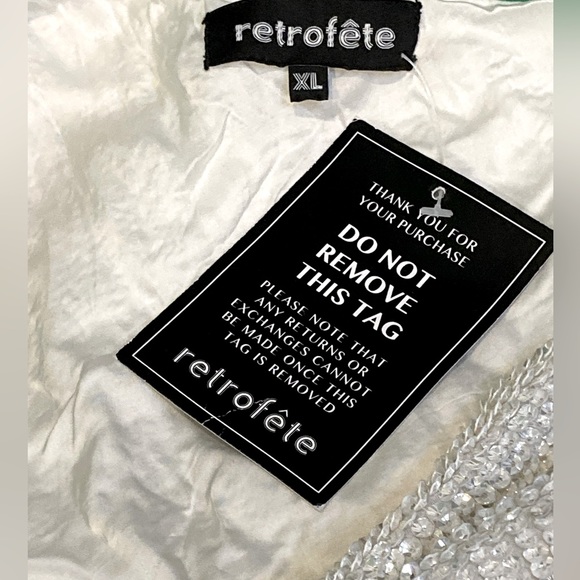 NWT Retrofete White Ella One Shoulder Sequin Mini Dress -Sz XL - Picture 13 of 15